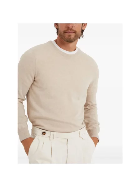 Sweter Brunello Cucinelli beżowy