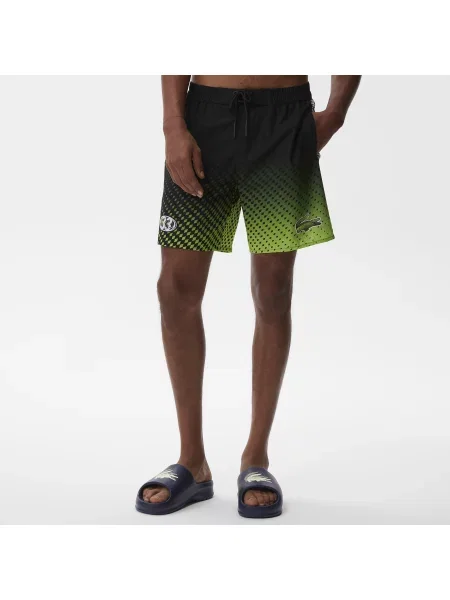 Lacoste Active Szorty Kąpielowe Z Nadrukiem czarne