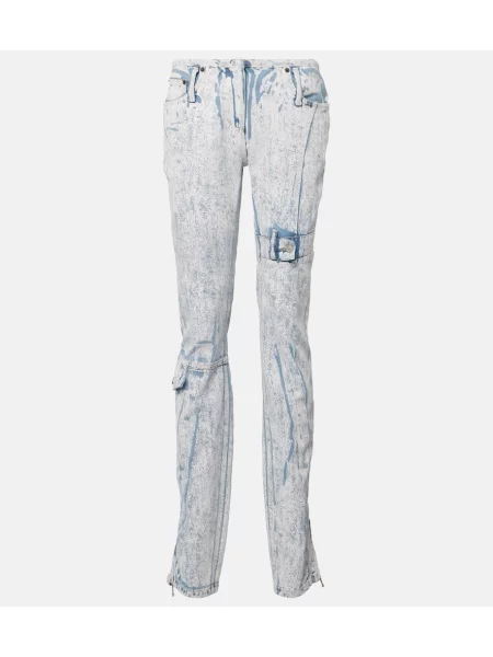 Blugi Acne Studios cu talie joasă cu imagine albastru