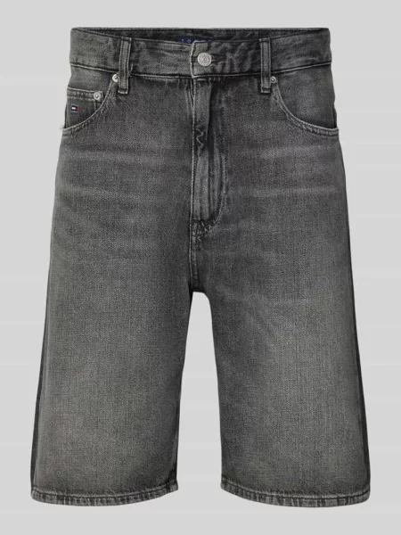 Szorty jeansowe o kroju regular fit z czystej bawełny Tommy Jeans czarne