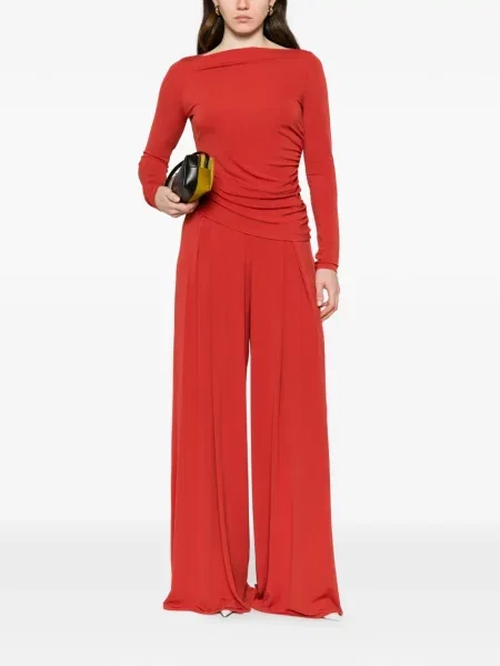 Pantaloni palazzo Max Mara roșu