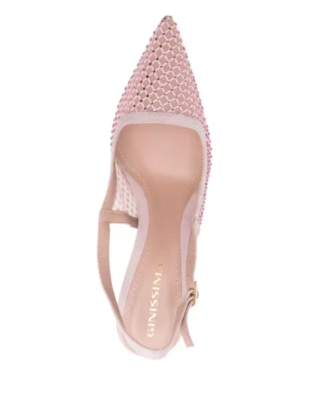 Pantofi cu toc Ginissima de cristal roz