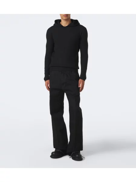 Hanorac cu glugă Rick Owens din cașmir negru