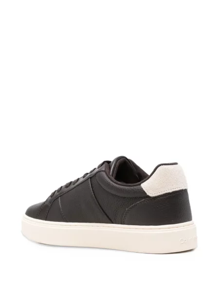 Sneakerși Calvin Klein din piele cu autograf maro