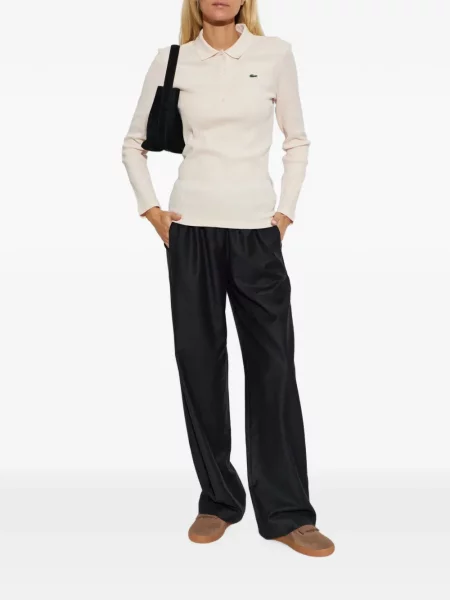 Lung tricou polo Lacoste roz