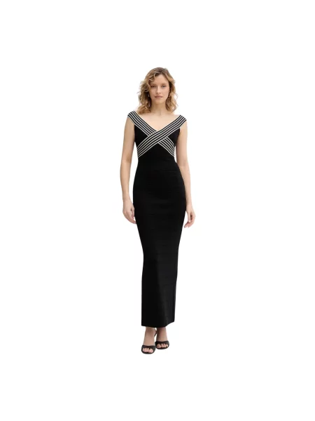 Długa sukienka maxi Elisabetta Franchi czarna