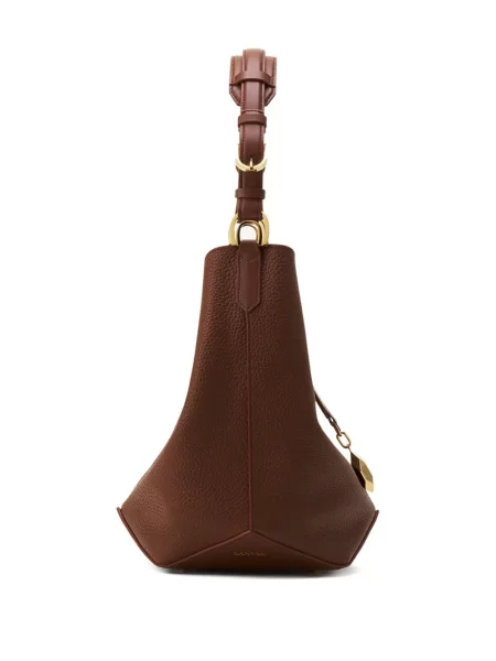 Geantă bucket Lanvin din piele maro
