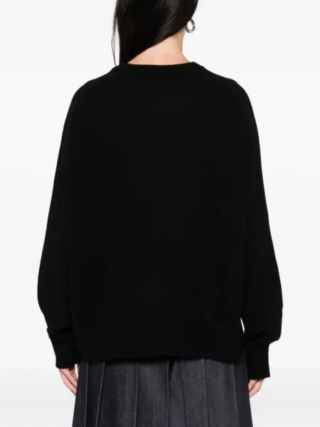 Pulover Soft Goat cu decolteu rotund negru