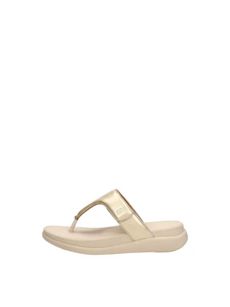Sandały Fitflop skórzane żółte