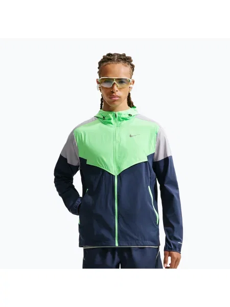 Geacă de alergare pentru bărbați Nike Impossibly Light Windrunner midnight navy/illusion green/wolf grey gri