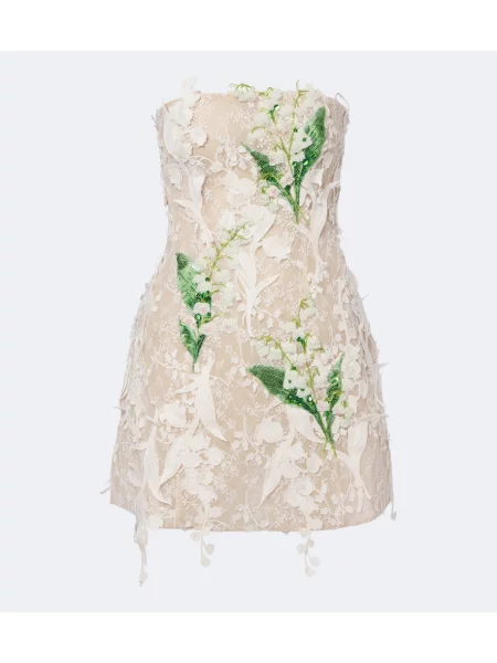 Rochie Leo Lin din dantelă alb