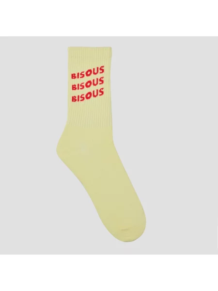 Čarape Bisous Skateboards žuta