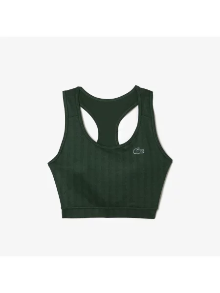 Lacoste Biustonosz Sportowy Sport Z Nadrukiem Dla Kobiet zielony