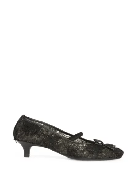 Pantofi cu toc Ash din dantelă negru