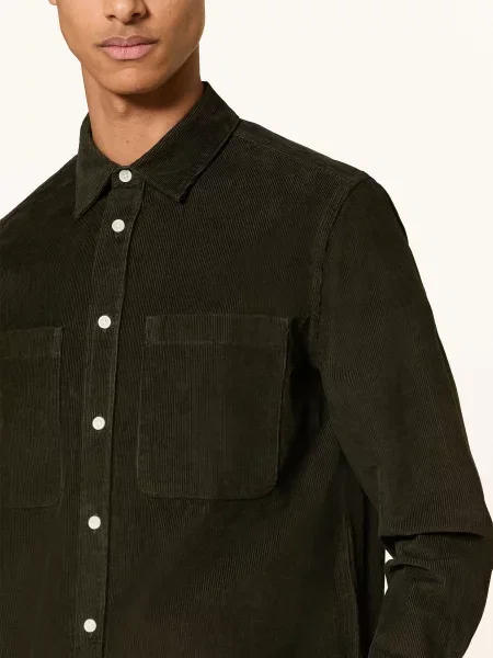 Barbour Kordová Košile Comfort Fit tmavě zelená