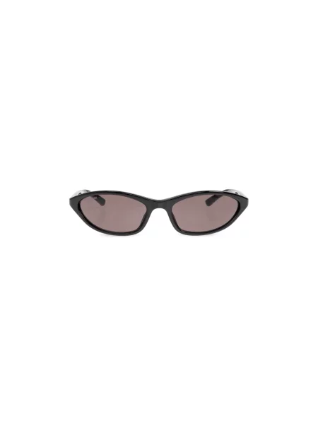Lniane okulary przeciwsłoneczne Balenciaga czarne