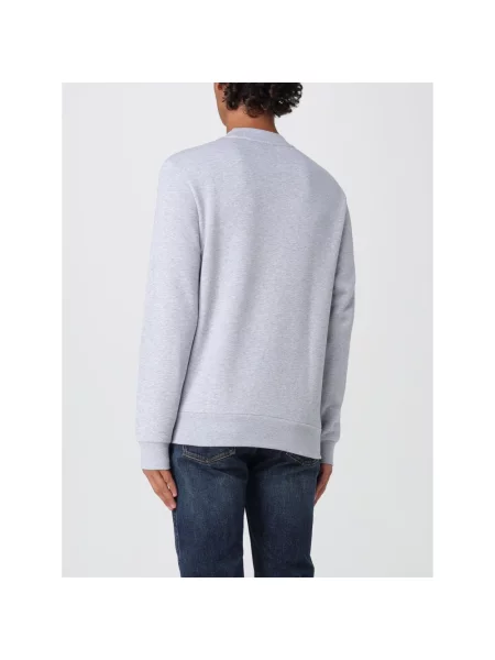 Lacoste bluza z bawełną szara