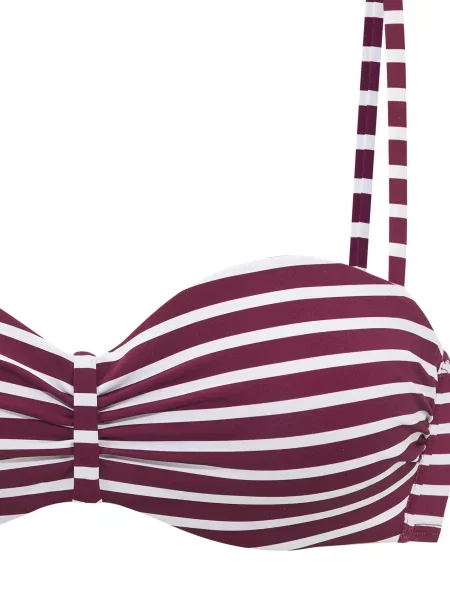 VENICE BEACH Bikinový top bordová biela