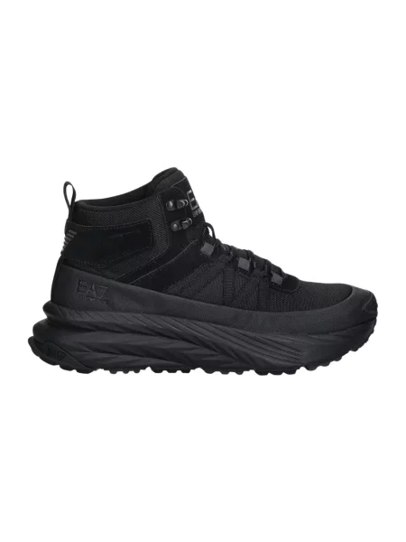Botki Emporio Armani Ea7 skórzane czarne