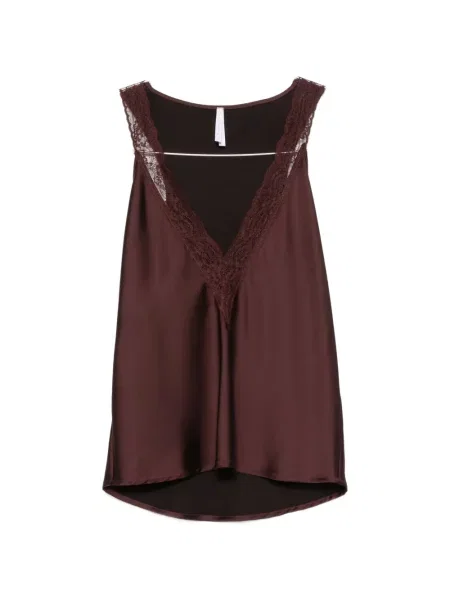 Top Imperial din satin roșu