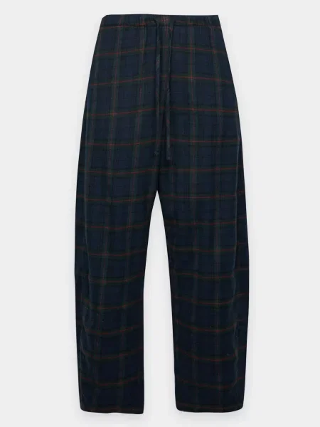 Abercrombie & Fitch Pyžamové nohavice modrá / námornícka modrá / zelená červená