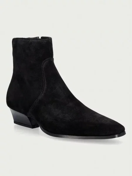Gant botine pentru femei din piele întoarsă Bassotte negru