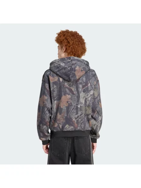 Maskáčová bunda Adidas s kapucí černá