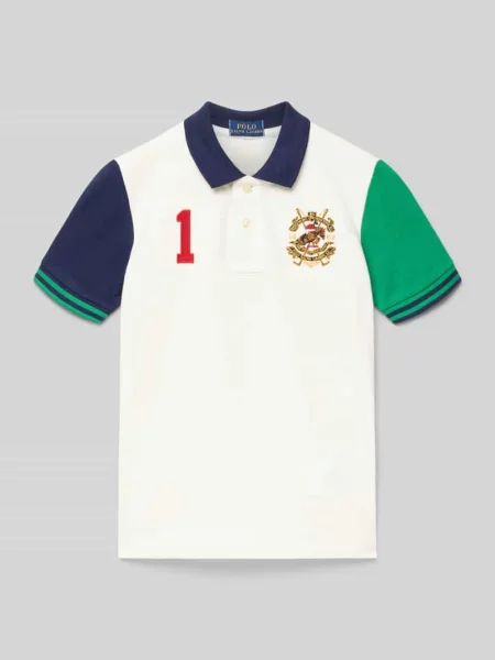 Koszulka polo o kroju regular fit z wyhaftowanym logo Polo Ralph Lauren biała