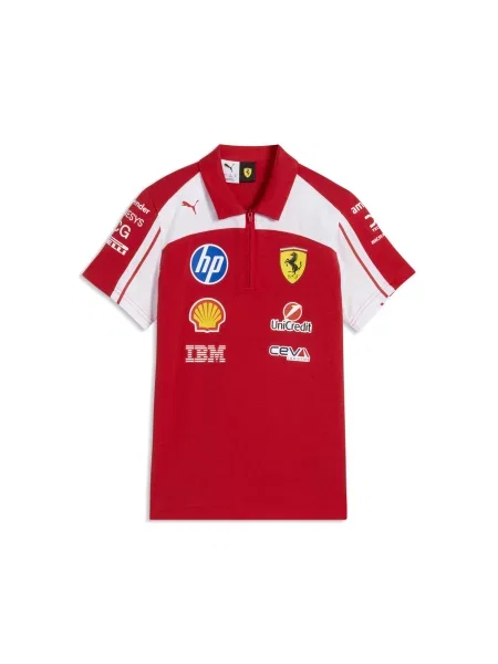 PUMA Replika młodzieżowej koszulki polo Scuderia Ferrari HP Akcesoria czerwony