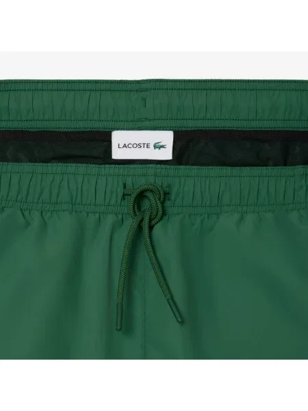 Lacoste Monochromatyczne Kąpielówki zielone