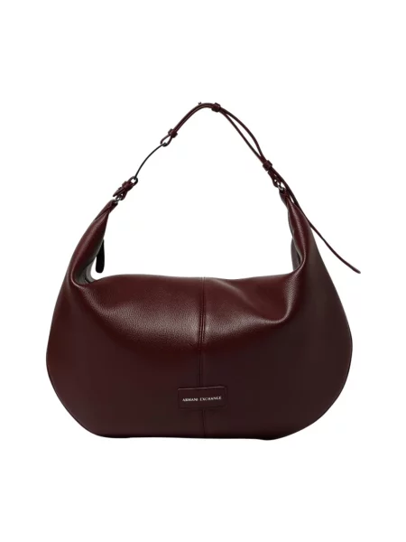 Torebka hobo Armani Exchange skórzana czerwona