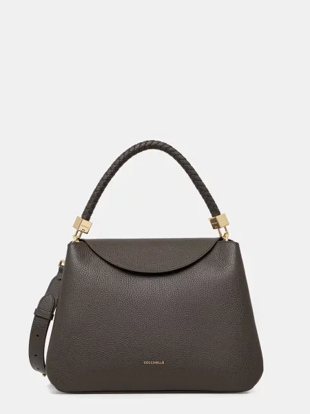 Coccinelle geantă crossbody pentru femei din piele verde