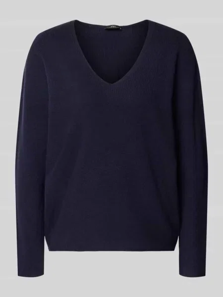 Sweter z dzianiny z mieszanka model FREYJA' Oui granatowy