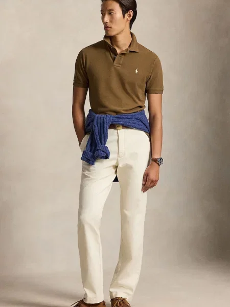 Koszulka polo Polo Ralph Lauren brązowa