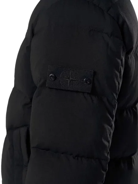 Geacă Stone Island de lână cu strasuri negru