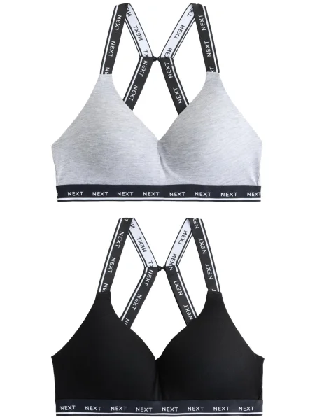 Next Nedrček svetlo siva / črna bela