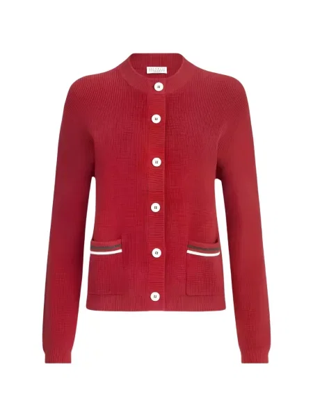 Cardigan Brunello Cucinelli tricotate roșu
