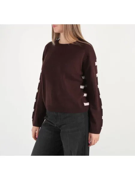 Dzianinowy sweter Kaos brązowy