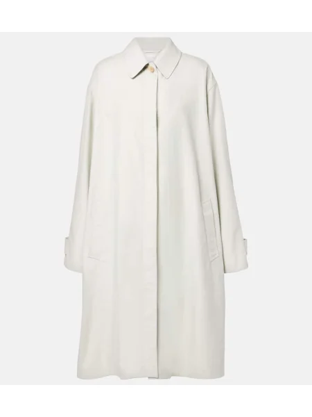 Płaszcz The Row z kaszmiru biały
