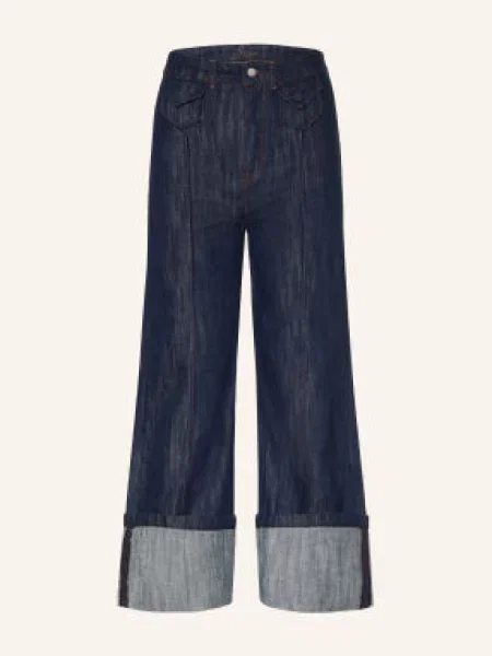 Boss Široké Džíny Marlene dark blue modré