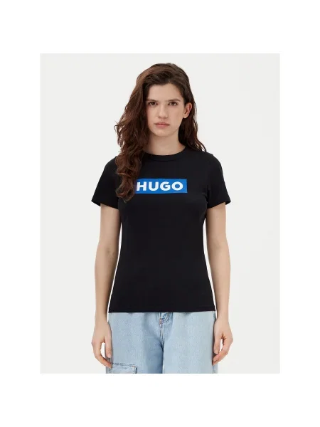 HUGO Póló Classic Fekete Regular Fit fehér