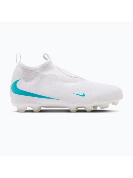 Încălțăminte de fotbal pentru copii Nike Phantom 6 High Academy Jr FG/MG white/white/dusty cactus alb