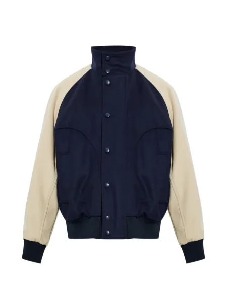 Geacă bomber Balmain cu broderie albastru