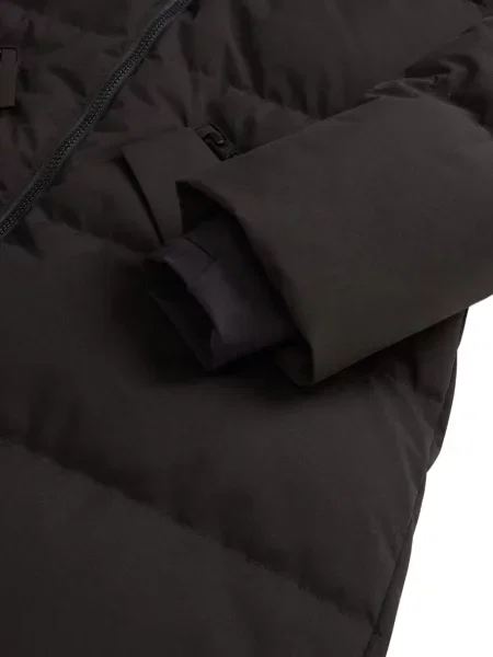 Μπουφάν παρκά Woolrich με κουκούλα μαύρο
