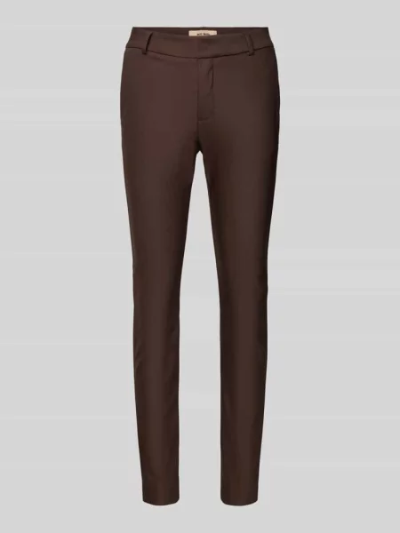 Spodnie do garnituru o kroju skinny fit z lamowanymi z tyłu model ‘Abbey’ Mos Mosh