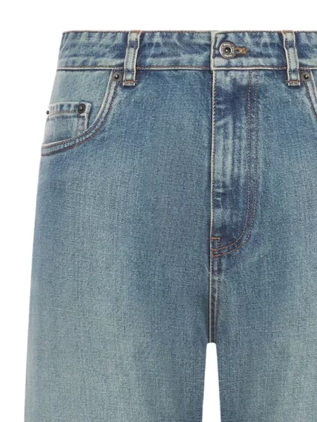 Blugi Miu Miu cu broderie albastru