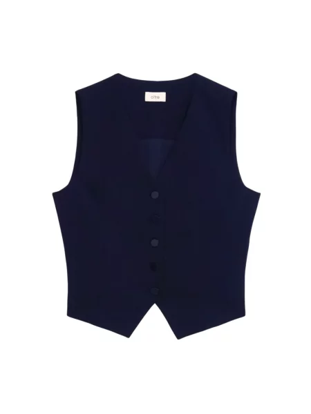 Kamizelka Oltre z krepy niebieska