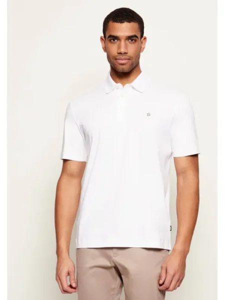 BOSS Tricou polo Parris alb