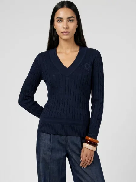 Lung tricou Lauren Ralph Lauren cu mâneci lungi albastru