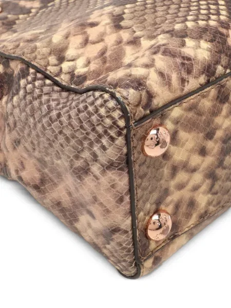 Geantă messenger Michael Michael Kors din canvas mini maro